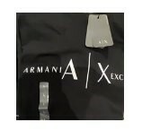 [S] ARMANI EXCHANGE SIGNATURE LOGO CREW NECK COTTON T-SHIRT,BLACK, 7VZTBT-ZJ2MZ-1200 [FINAL SALE] (SAX124)
