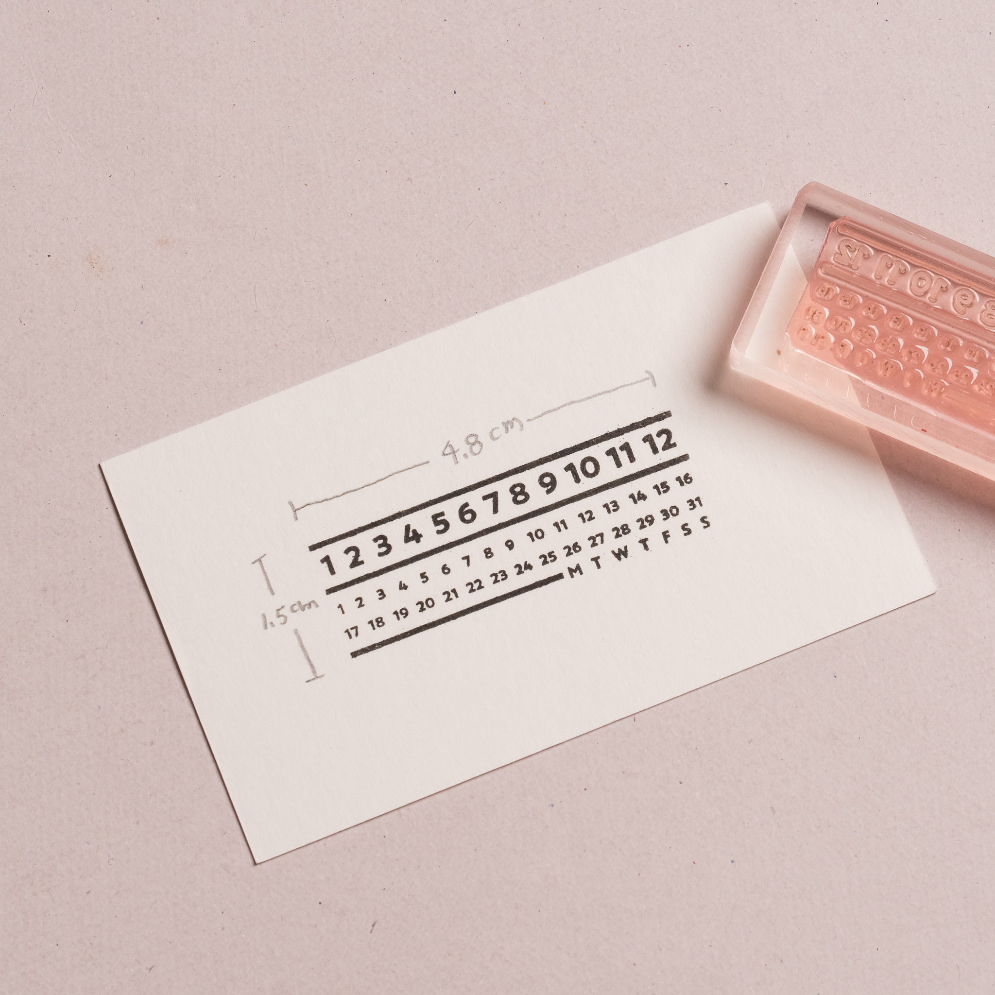 數字風格的日付 膠版印章｜一分之一工作室 臺灣