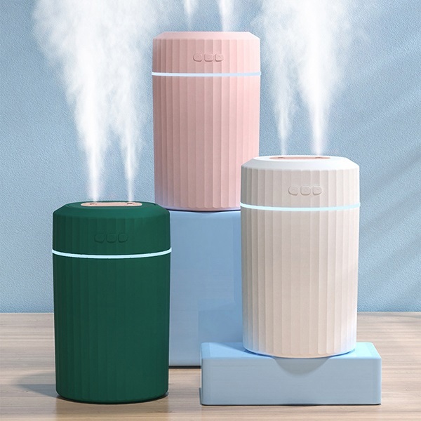 韓國JK 新升級雙噴口2L大容量多功能靜音智能雙噴霧加濕器家用車載靜音七彩夜燈霧化器 (J0735)