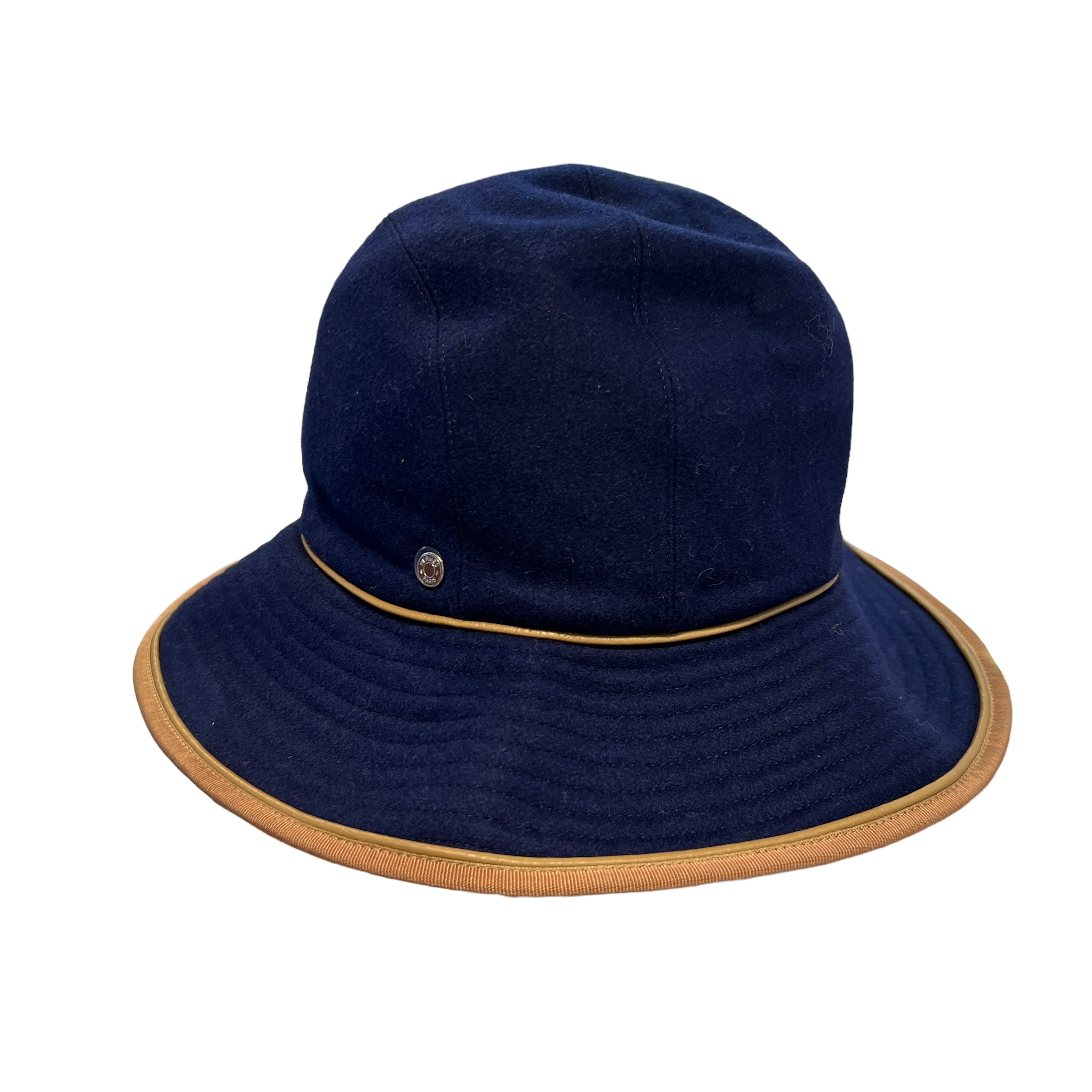 本月特價~~全新HERMES 漁夫帽 深藍色羊絨56碼 192002N #BRAND NEW #香榭站正品