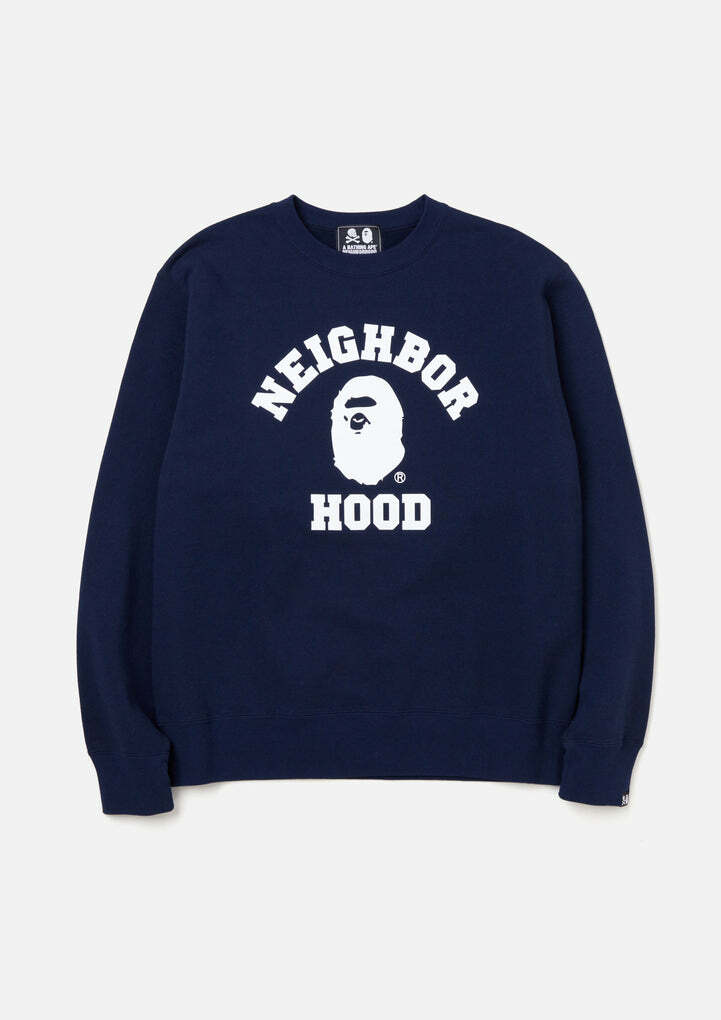 2023SS NEIGHBORHOOD BAPE NBHD RELAXED 大學T 猿人頭 骷髏 2色 現貨