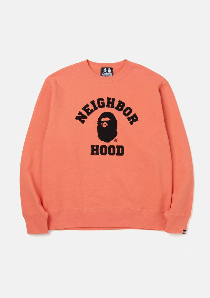 2023SS NEIGHBORHOOD BAPE NBHD RELAXED 大學T 猿人頭 骷髏 2色 現貨
