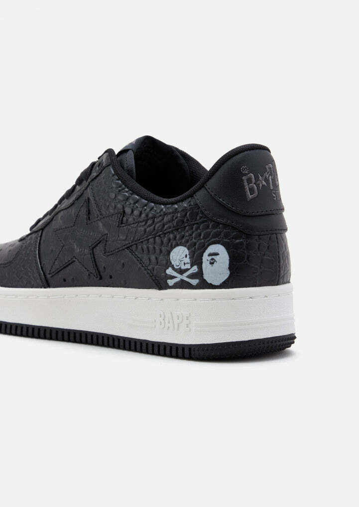 2023SS NEIGHBORHOOD BAPE STA 鱷魚壓紋 鞋子 球鞋 牛皮 聯名限量 骷髏