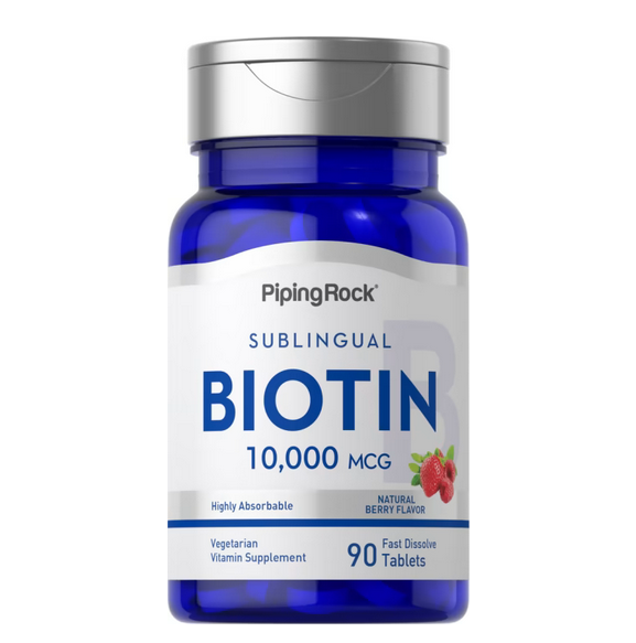 【Piping Rock】 現貨 Max Biotin 10000 mcg 生物素 90顆