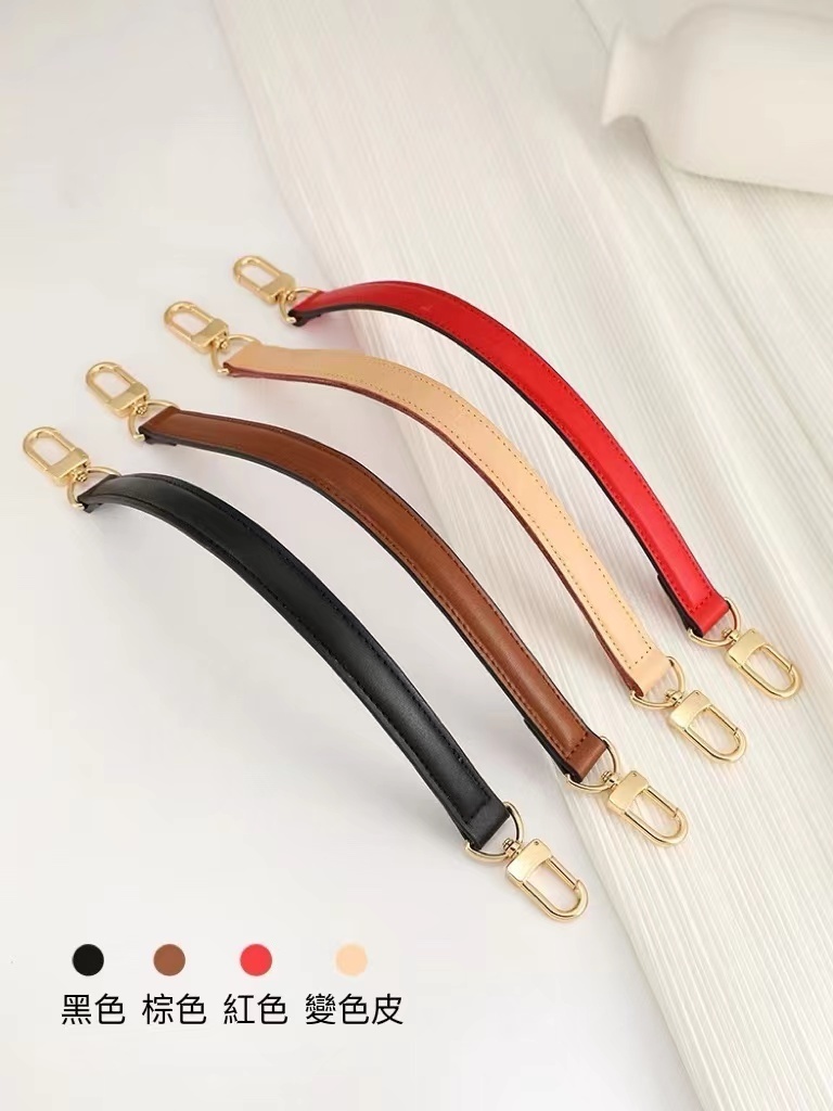 水桶包牛皮手提手拎短款肩帶手提包帶真皮棕色包帶配件