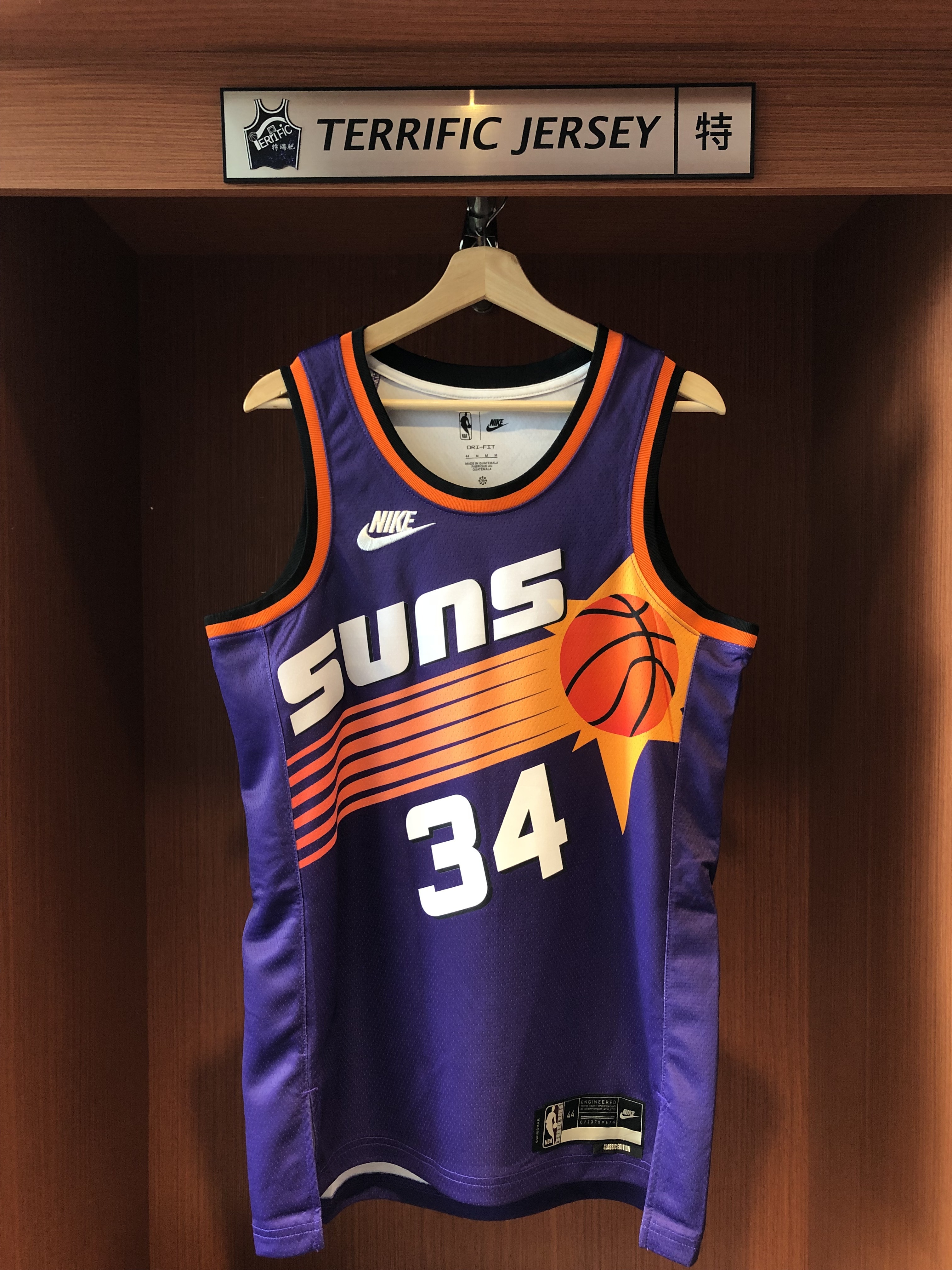 NBA球衣 Charles Barkley 鳳凰城太陽復古紫 HWC Nike Swingman 球迷版 熱轉印 全新