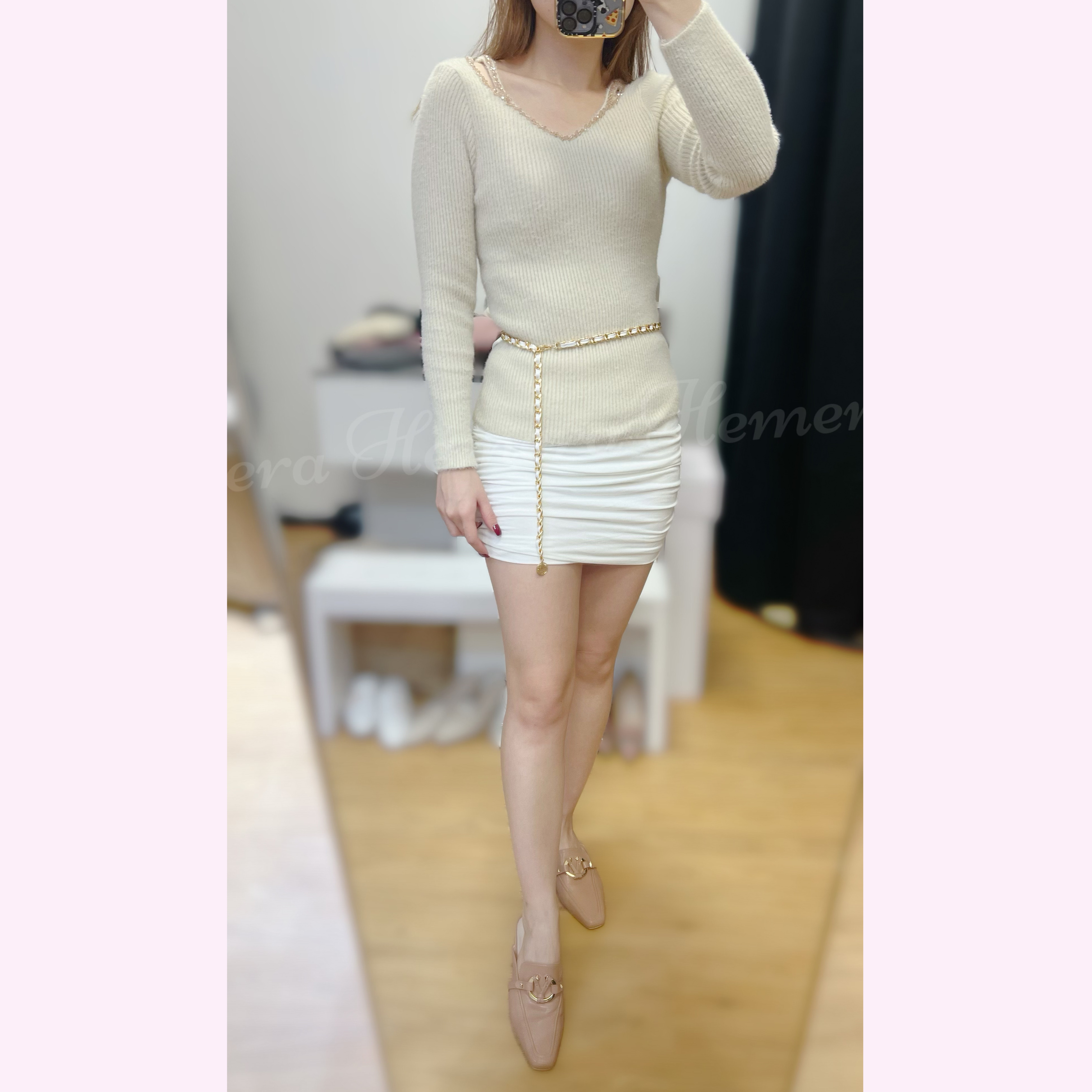 MH012106 毛毛Bling Bling Top