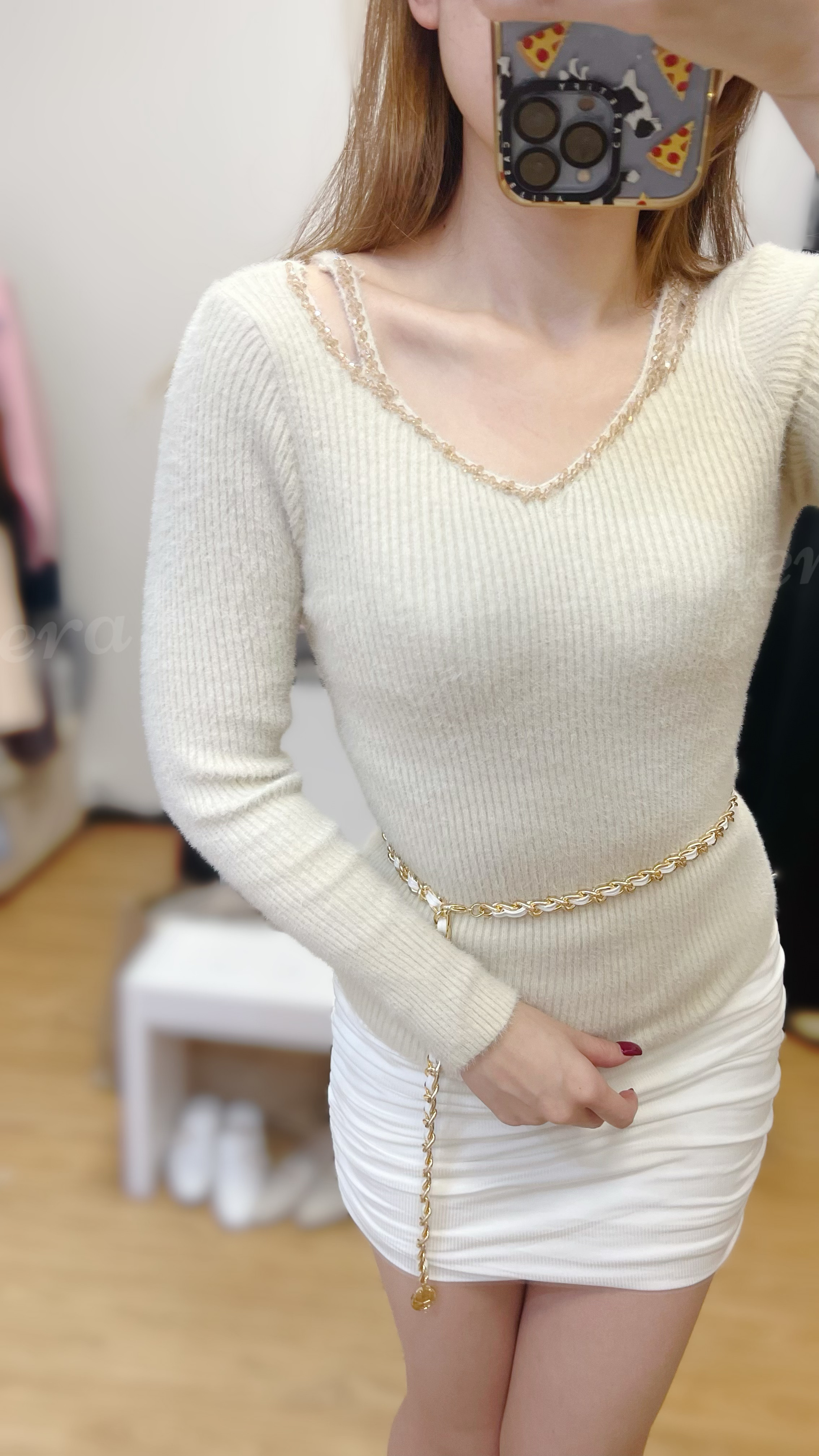 MH012106 毛毛Bling Bling Top