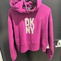 [S] DKNY STACKED LOGO HOODIE,MAGENTA PURPLE, DP2T8511-0FV (SD299)
