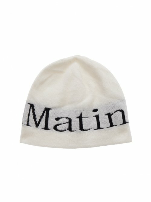 (MATIN KIM) LOGO JACQUARD SHORT BEANIE｜3color