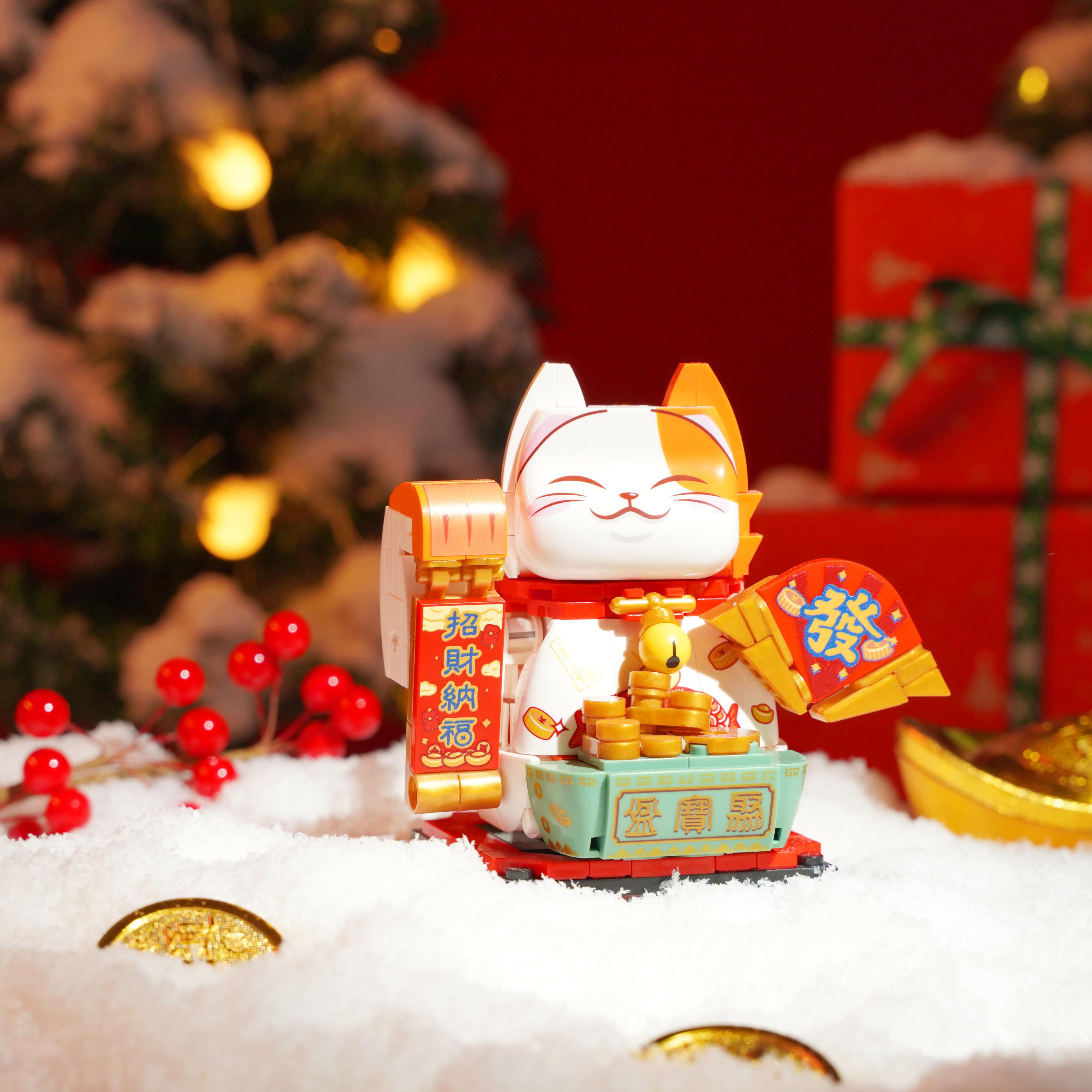 招財貓造型積木 新年限定