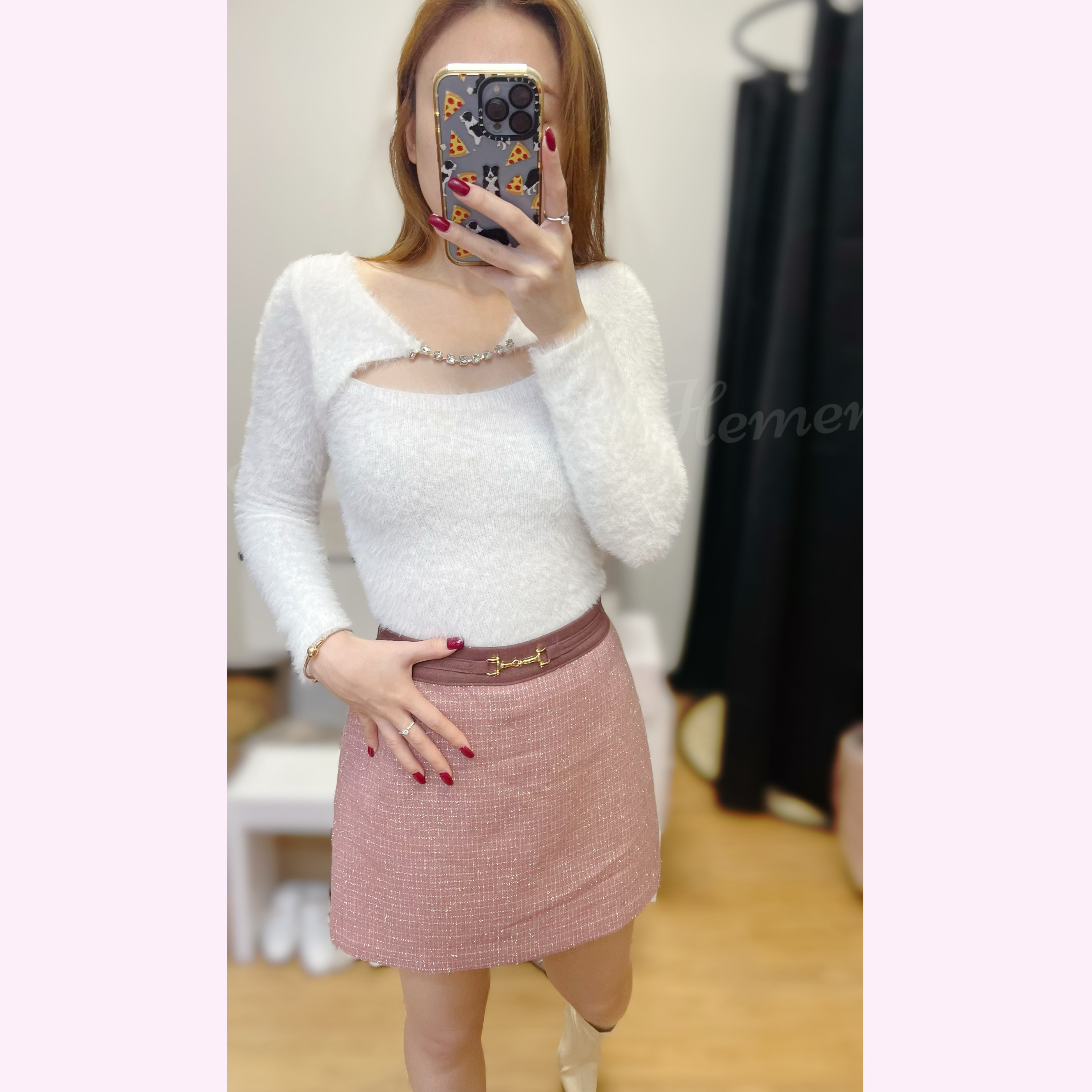 MH012401 BLING BLING SEXY FURRY TOP