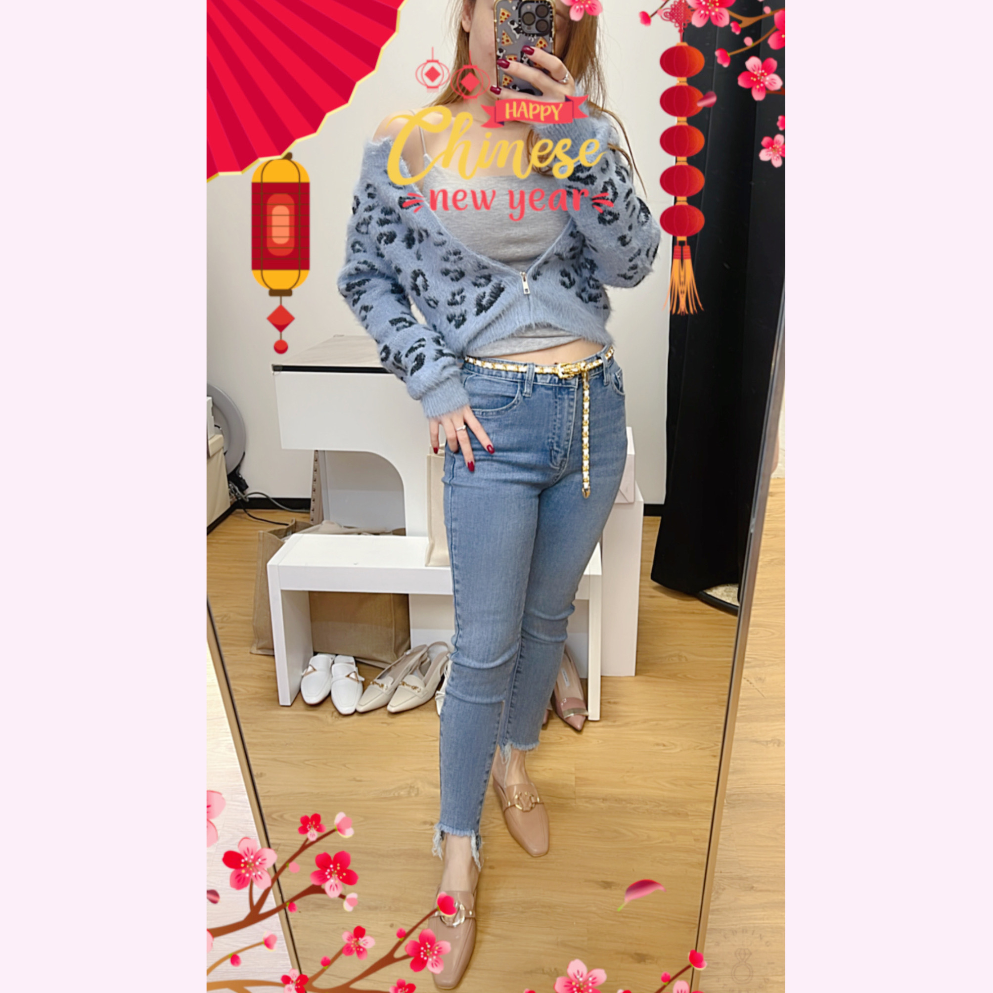 MH012406 Leopard Print Cropped Jacket