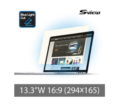 SVIEW 13.3吋 (294x165mm)(wide 16:9) 電腦熒幕防藍光保護片 (韓國製造) (Part no.: SBFAG-13.3W9)