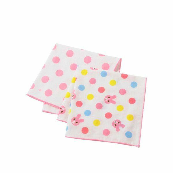 兔子波點紗布手帕套裝(2pcs)