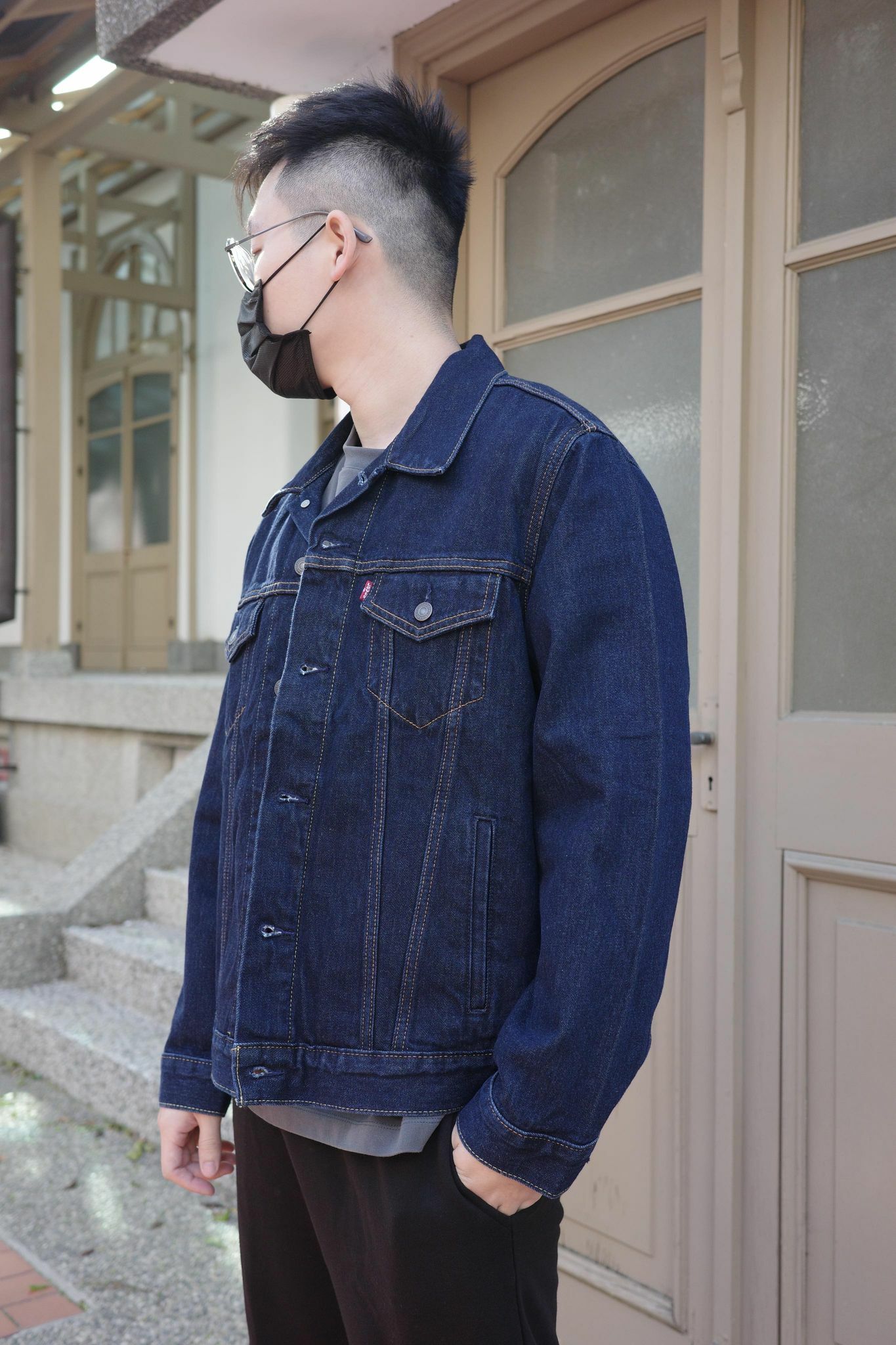 Levi's 牛仔外套 水洗割破 單寧外套