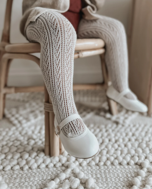 Jamie Kay-Maeve Weave Tights編織褲襪(Oatmeal Marle)