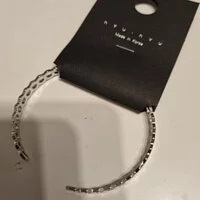 [S] NYU.NYU SILVER GEOMETRICAL CHAIN BANGLE, SNN95 (SNN95)