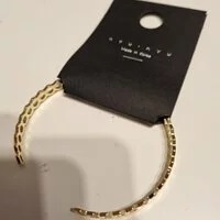 [S] NYU.NYU GOLD GEOMETRICAL CHAIN BANGLE, SNN96 (SNN96)