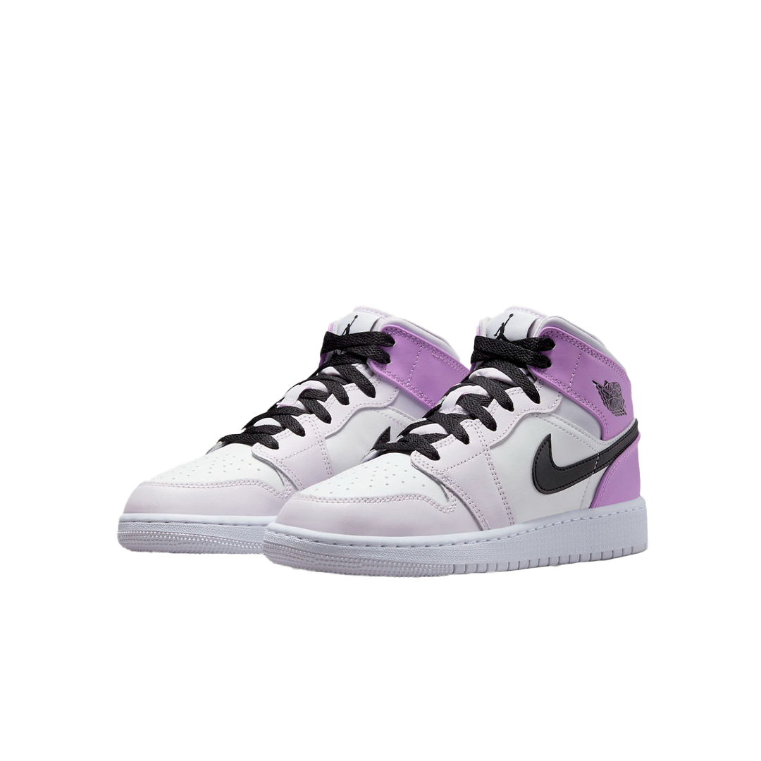[In-Stock] Air Jordan 1 Mid Barely Grape (GS) DQ8423-501
