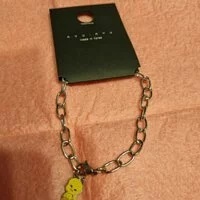 [S] NYU.NYU SILVER TWEETY BIRD CHAIN BRACELET IN SURGICAL STEEL, SNN122 (SNN122)