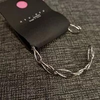 [S] NYU.NYU TWIRL AND SWIRL BANGLE,SILVER, SNN126 (SNN126)