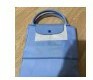 [S] LONGCHAMP LE PLIAGE EXPANDABLE TRAVEL BAG WITH CROSSBODY,LIGHT BLUE, L1911619P38 (SLC194)