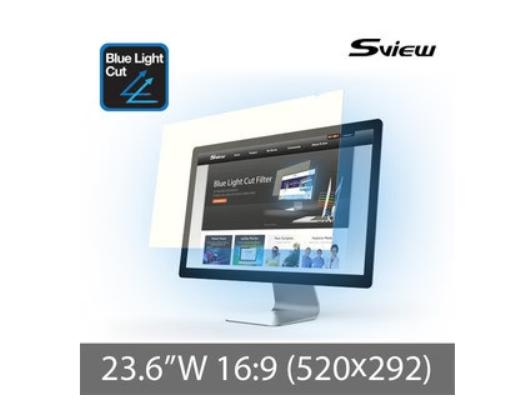 SVIEW 23.6 吋 (520 x 292mm) (wide 16:9) 電腦熒幕防藍光保護片 (韓國製造(Part no.: SBFAG-23.6W9)
