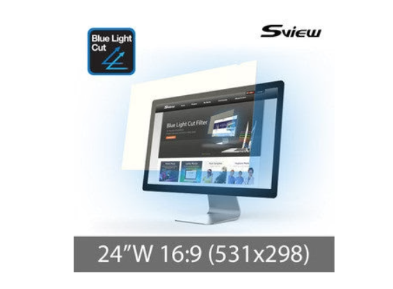SVIEW 24 吋 (531x298mm) (wide)  電腦熒幕防藍光保護片 (韓國製造)(Part No.:  SBFAG-24W9)
