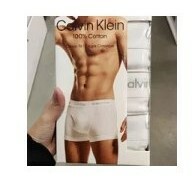 [S] CALVIN KLEIN COTTON CLASSIC FIT-3 PACK TRUNK,WHITE, NB4002-100 (SCK118)