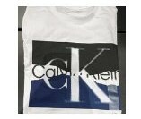 [S] CALVIN KLEIN TORN MONOGRAM LOGO CREWNECK T-SHIRT,WHITE, SP40580527-40JP918540 (SCK131)