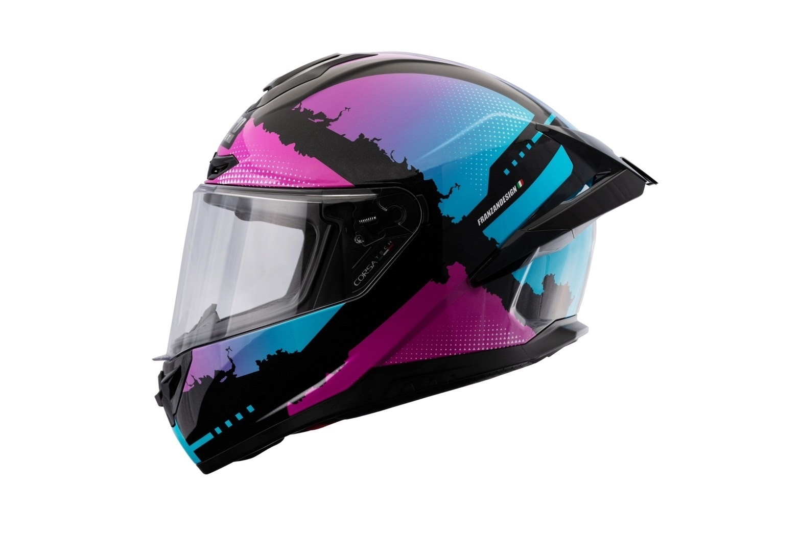 LUBRO CORSA TECH 彩繪 進化藍 全罩 大鴨尾