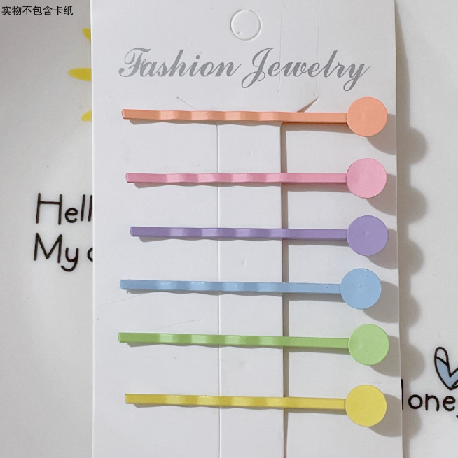 细一字发夹5.5cm DIY奶油胶素材 10个