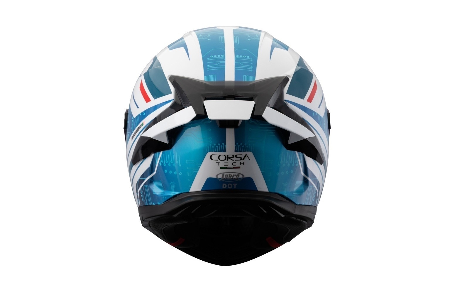 LUBRO CORSA TECH 彩繪 新銳藍 全罩 大鴨尾