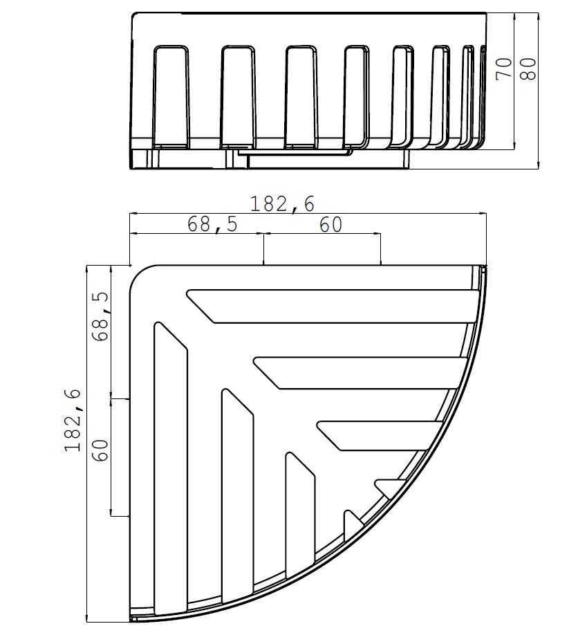德國EMCO SYSTEM 2 三角置物籃 ∙ 18×18×6.5(H)cm