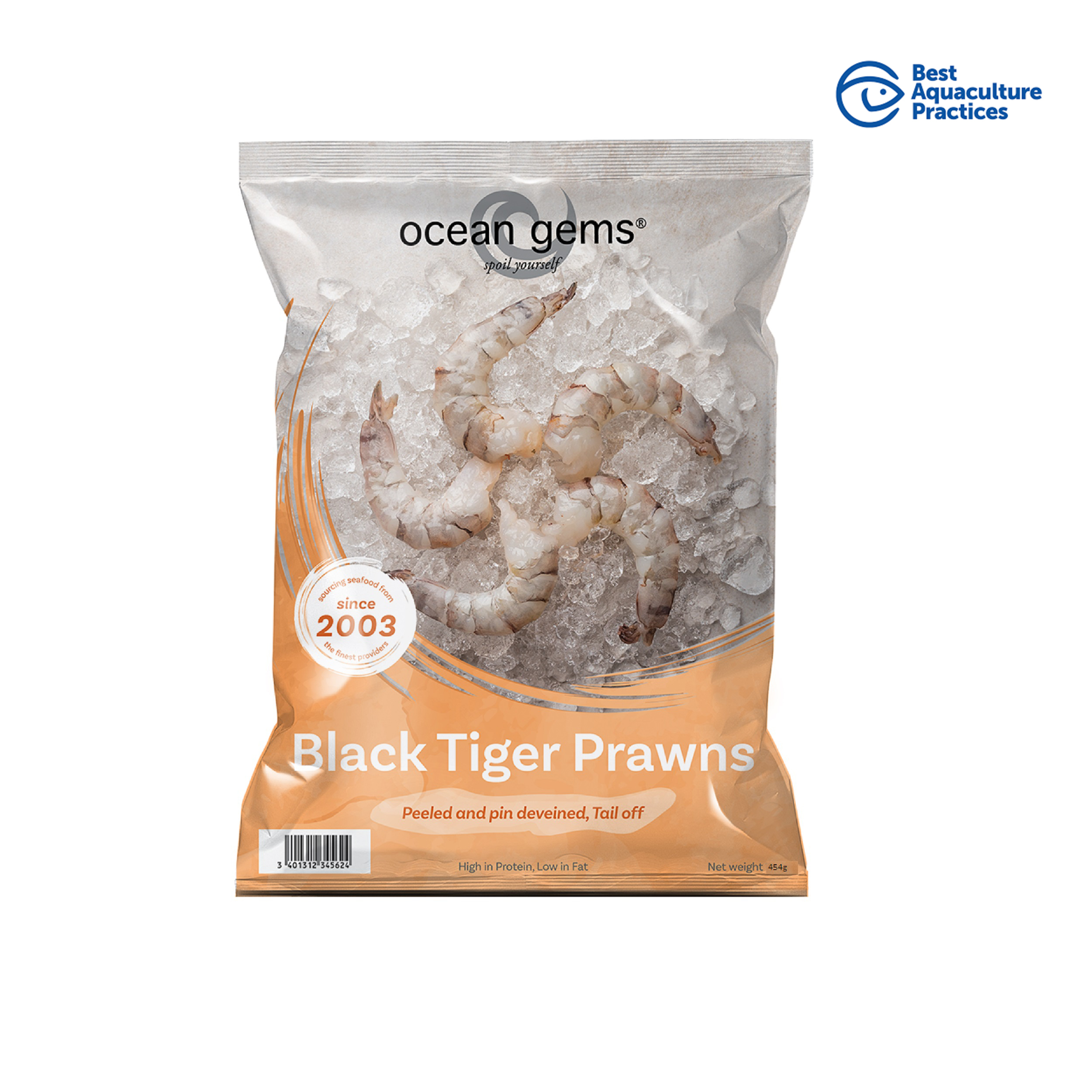 [海中寶] 生黑虎蝦肉 (已去殼去腸) (454G)