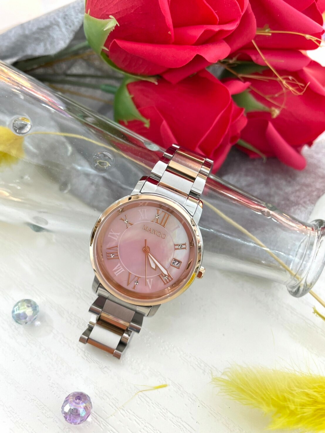 【MANGO】羅馬彩貝系列 MA6736L-11T 30mm 現代鐘錶