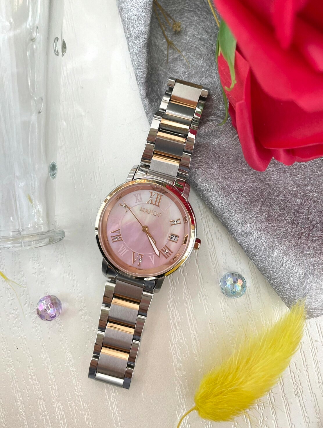 【MANGO】羅馬彩貝系列 MA6736L-11T 30mm 現代鐘錶