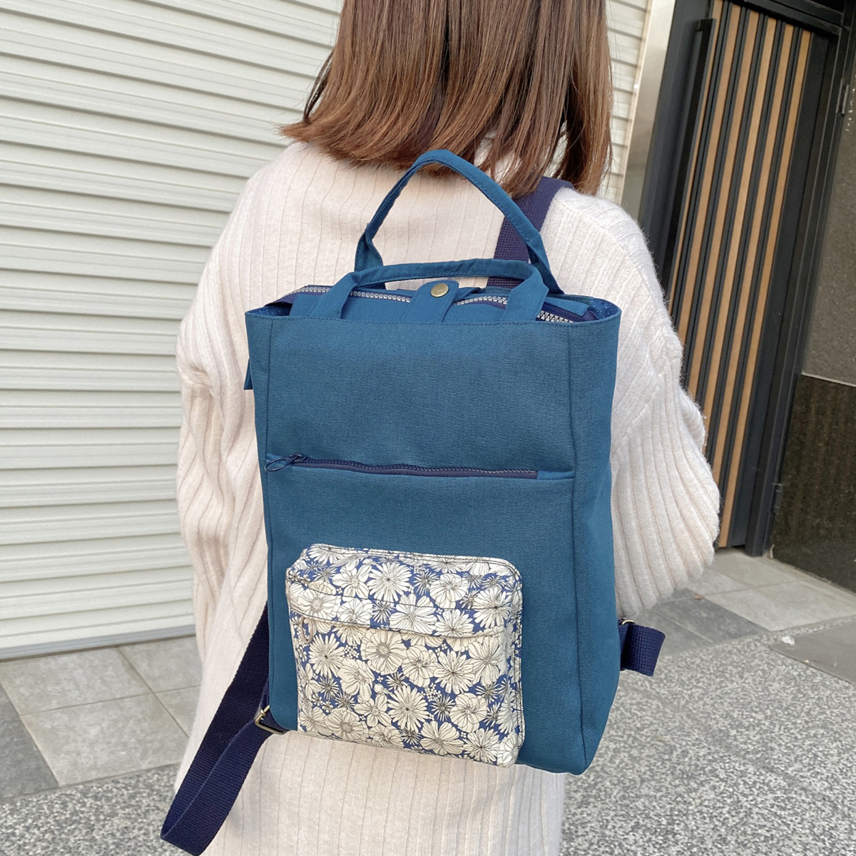 藍色狂想手提/後背兩用包(材料包)