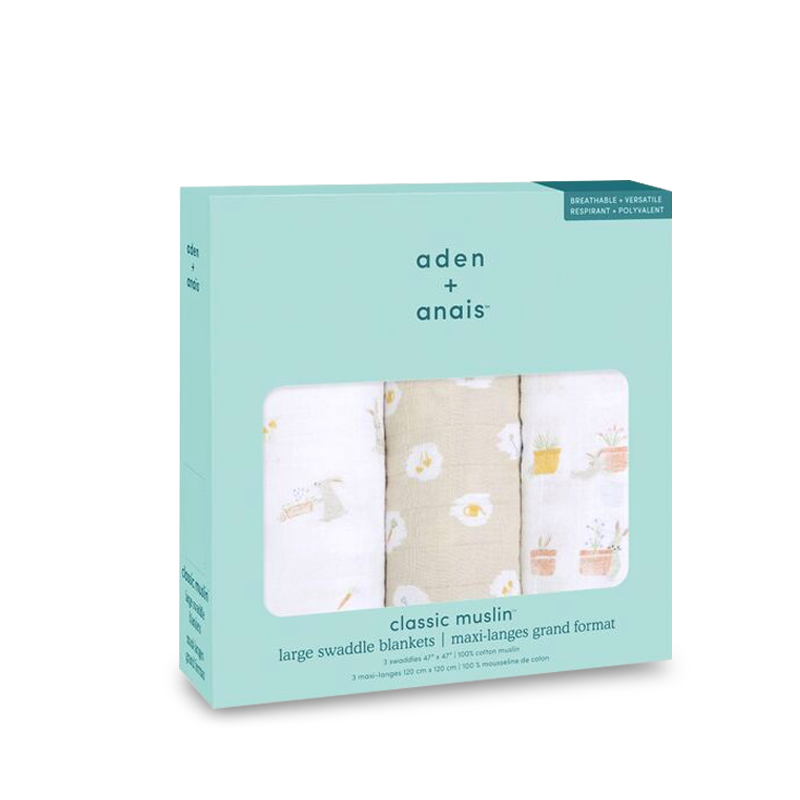 Aden + Anais 經典多功能包巾3入(玉兔迎春)