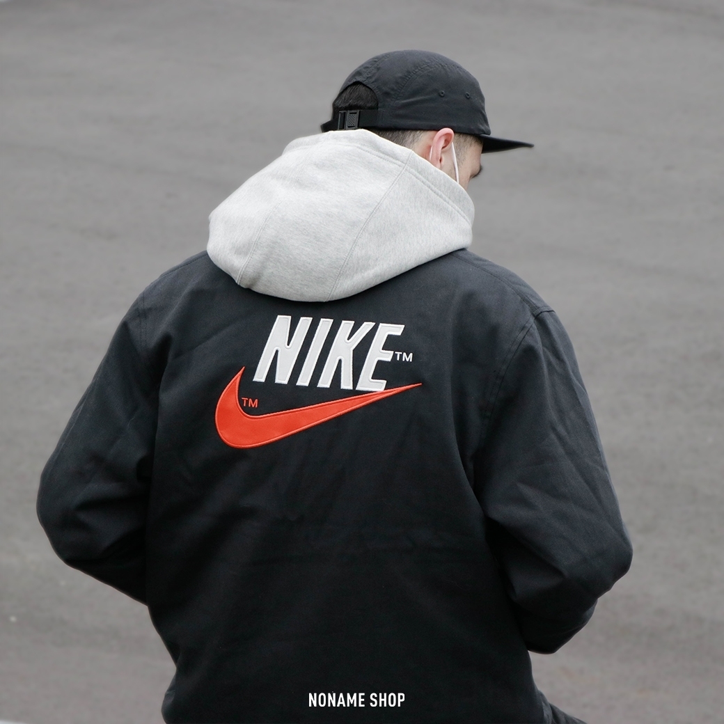 NIKE 刷舊 立領 刺繡 教練外套 兩色 (男款)