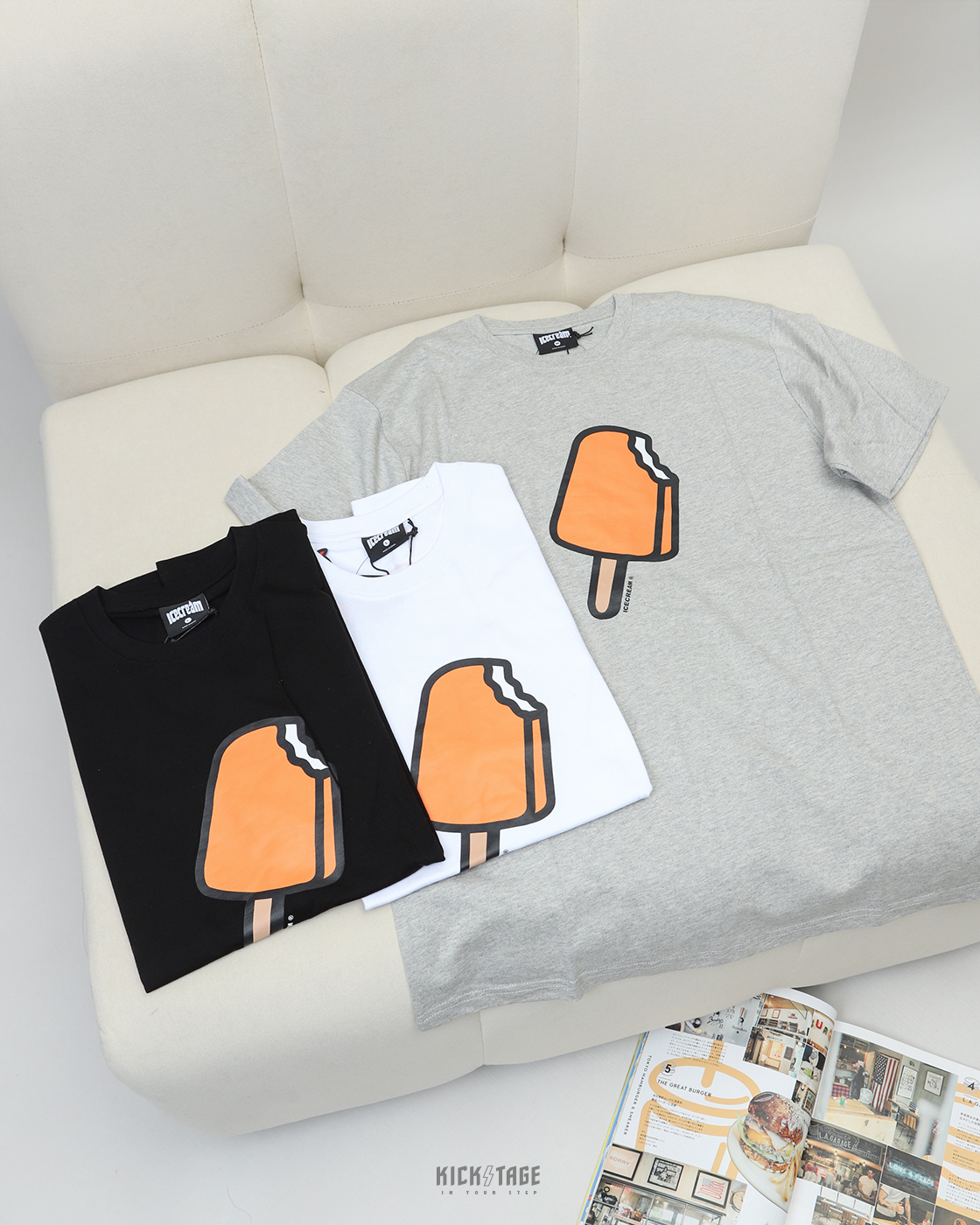 **特價商品售出不退換**ICE CREAM POP SS TEE 白色 灰色 黑色 冰棒 雪糕 印花 短袖 短T【421-9203】