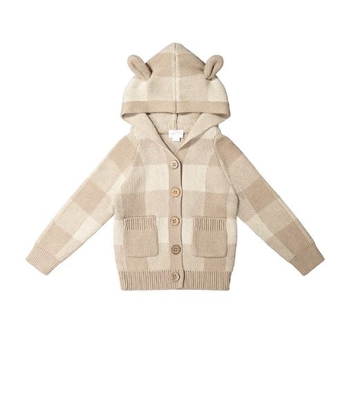 Jamie Kay-Check Bear Knit Cardigan熊熊針織格紋外套(Arthur Jacquard)