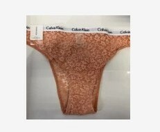 [S] CALVIN KLEIN CAROUSEL LACE BRAZILIAN BRIEF,PEACH, QD3859-831 (SCK160)