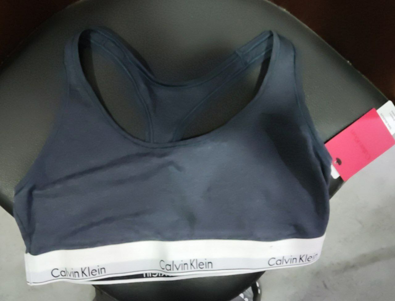 [S] CALVIN KLEIN MODERN COTTON UNLINED BRALETTE,NAVY, F3785-415 (SCK171)