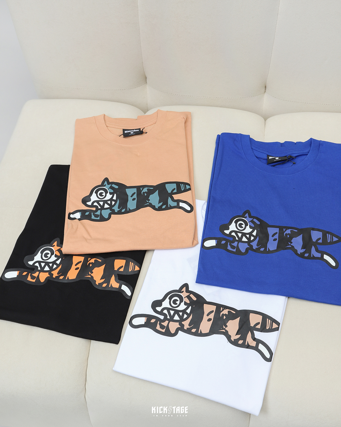 **特價商品售出不退換**ICE CREAM FACES SS TEE 四色 人面 剪影 飛狗 印花 短T【421-9200】