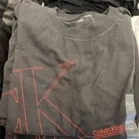 [S] CALVIN KLEIN BIG CK PRINT LOGO T-SHIRT,BLACK, CJCT3700-BLK (SCK196)