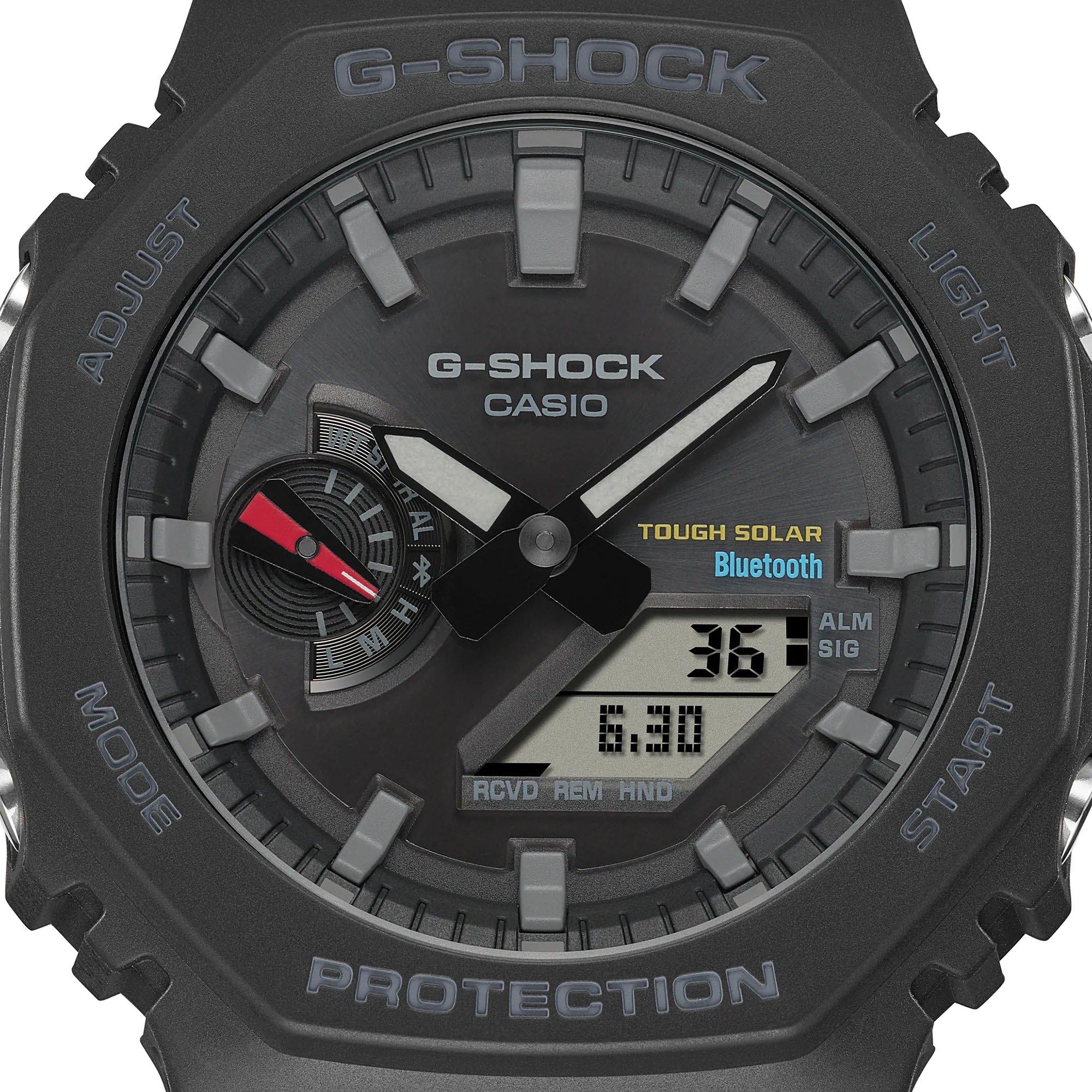 G-Shock Octagon Carbon Core Tough Solar Bluetooth Negro de Hombre  GA-B2100-1A