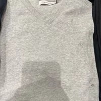 [S] CALVIN KLEIN V-NECK T-SHIRT,GREY, SP40577312-40HP298031 (SCK199)