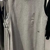 [S] CALVIN KLEIN HEAVY JERSEY MOCK NECK TANK DRESS, GREY HEATHER, SP40579036-40WP153030 (SCK208)